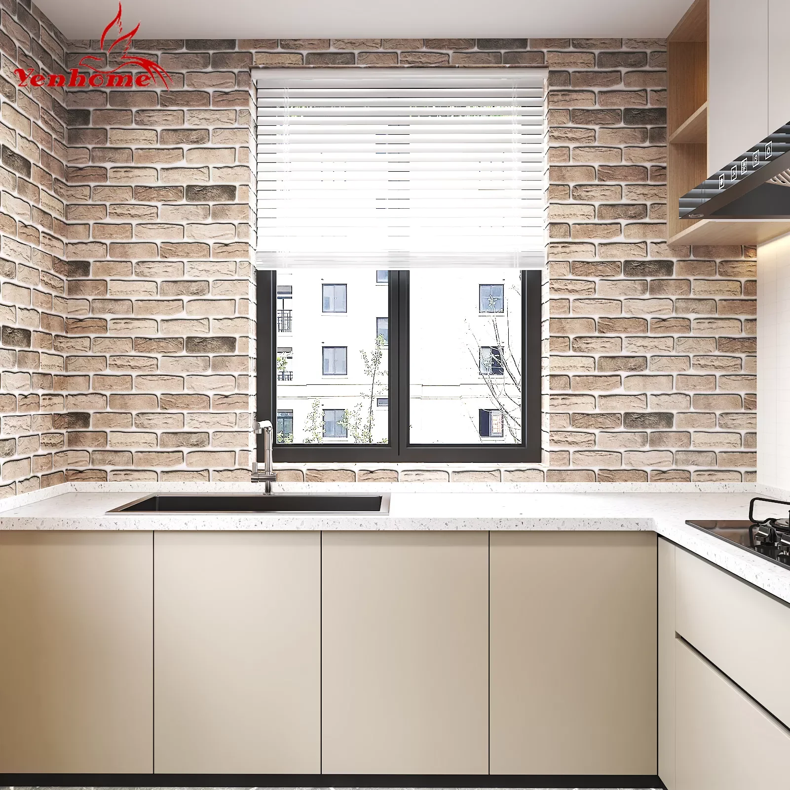 

Водонепроницаемая Настенная Наклейка для гостиной, кухни, ванной, домашняя декоративная пленка, съемные виниловые самоклеящиеся обои 3D с к...