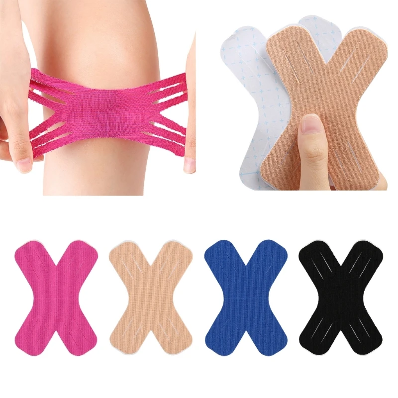 

20pcs Kinesiology Cross Tape Adhesive Kinesiological Body Tape Physical Therapy Acupuncture Stickers Muscle Pain Relief Bandage