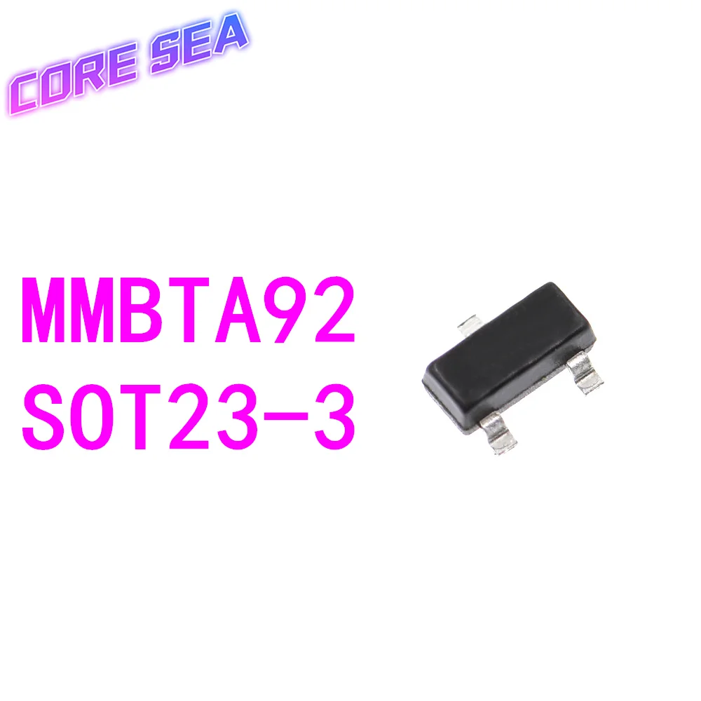 

SMT transistor MMBTA92 2D A92 screen printed 2D SOT23 PNP (100 pieces)