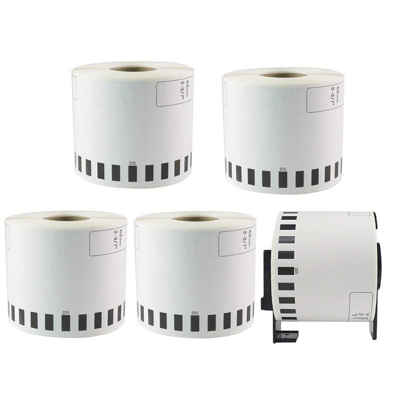 

1Set Refill Rolls Compatible DK-22205 62Mmx30.48M Label Continuous Compatible For Brother Label Printer White Paper