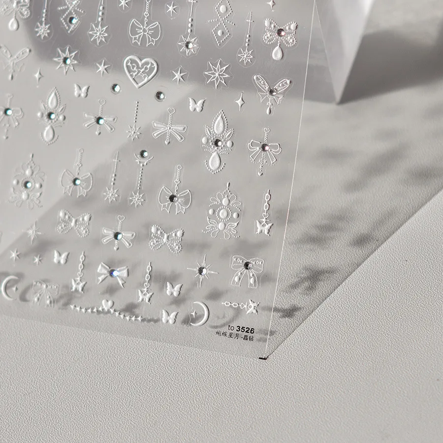 1 шт. лазерные наклейки для ногтей лука звезда луна жемчуг тотем сердце