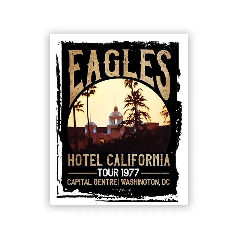

Музыкальный постер "Hotel California Tour 1977", печать на холсте