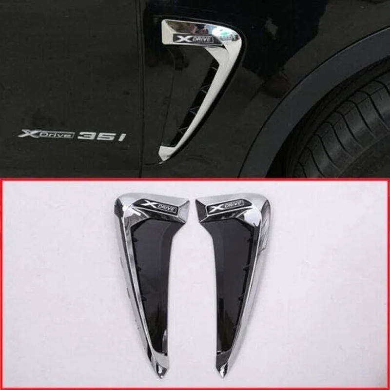 

Side Wing Fender Air Guide Vents for BMW X5 X5M F15 F85 2014-2018 X-Drive Logo (XDRIVE Silver Logo)