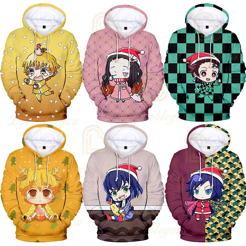 

Новинка 2022, милые толстовки, свитшоты, Кофты с 3D рисунком рассекающего демонов, худи для косплея, пуловеры, кофты, верхняя одежда