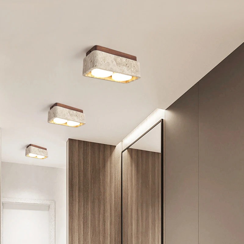 Светодиодные потолочные светильники с желтым пещерным камнем освещение для