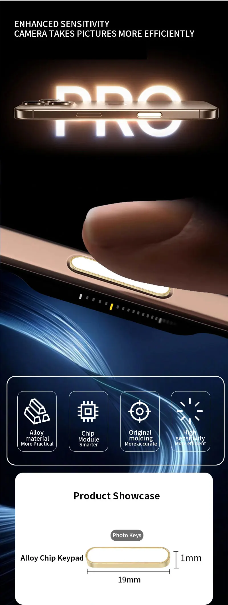 Новая наклейка на боковую кнопку телефона кнопка AI емкостная сенсорная защита от