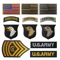 u s army 101st airborne division armbands tactical embroidery velcro chest epaulets badge clothes backpack