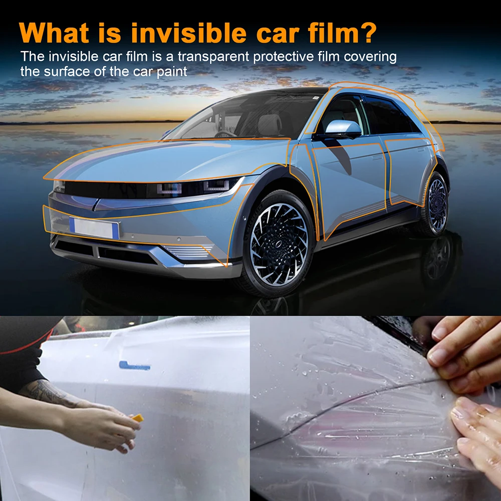 Нарезанная пленка для защиты краски автомобиля Hyundai IONIQ 5 2022 2023 набор PPF прозрачная