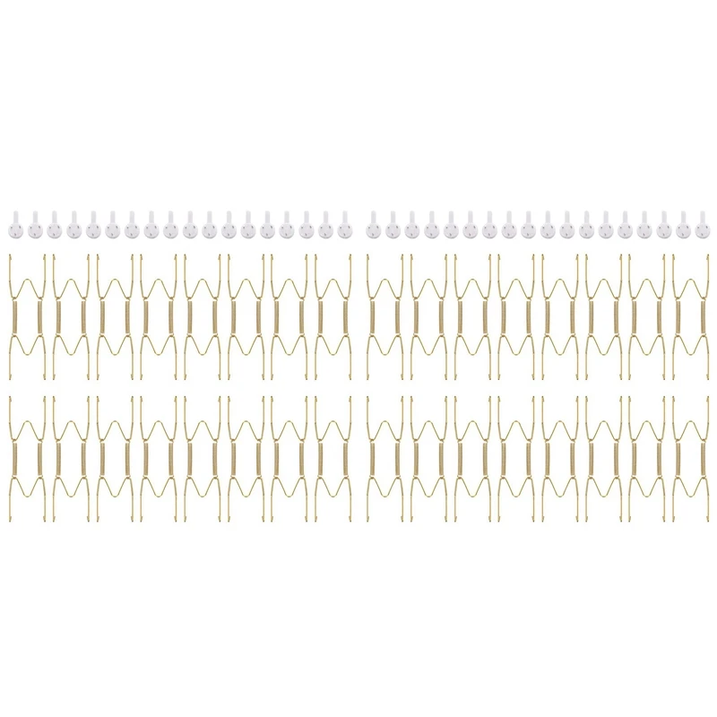 

32 шт. 6 дюймов Невидимые вешалки для пластин, настенные вешалки для пластин, латунные держатели для проволочных пластин с 36 шт. настенных крючков