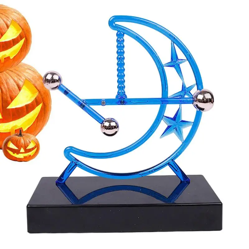 

Perpetual Motion Machine Energy Ball Desk Toys Moon Shaped Non-Stop Desktop Decoration Toys For Kids Battery Powered Kinetic