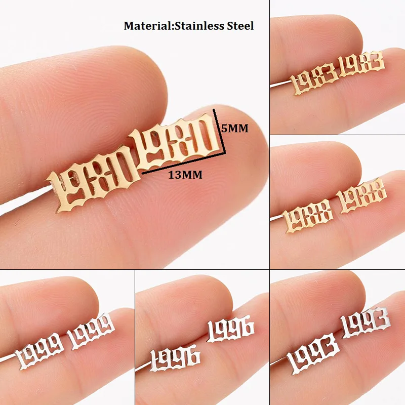 10-парные новые цифровые серьги из нержавеющей стали модные украшения для женщин
