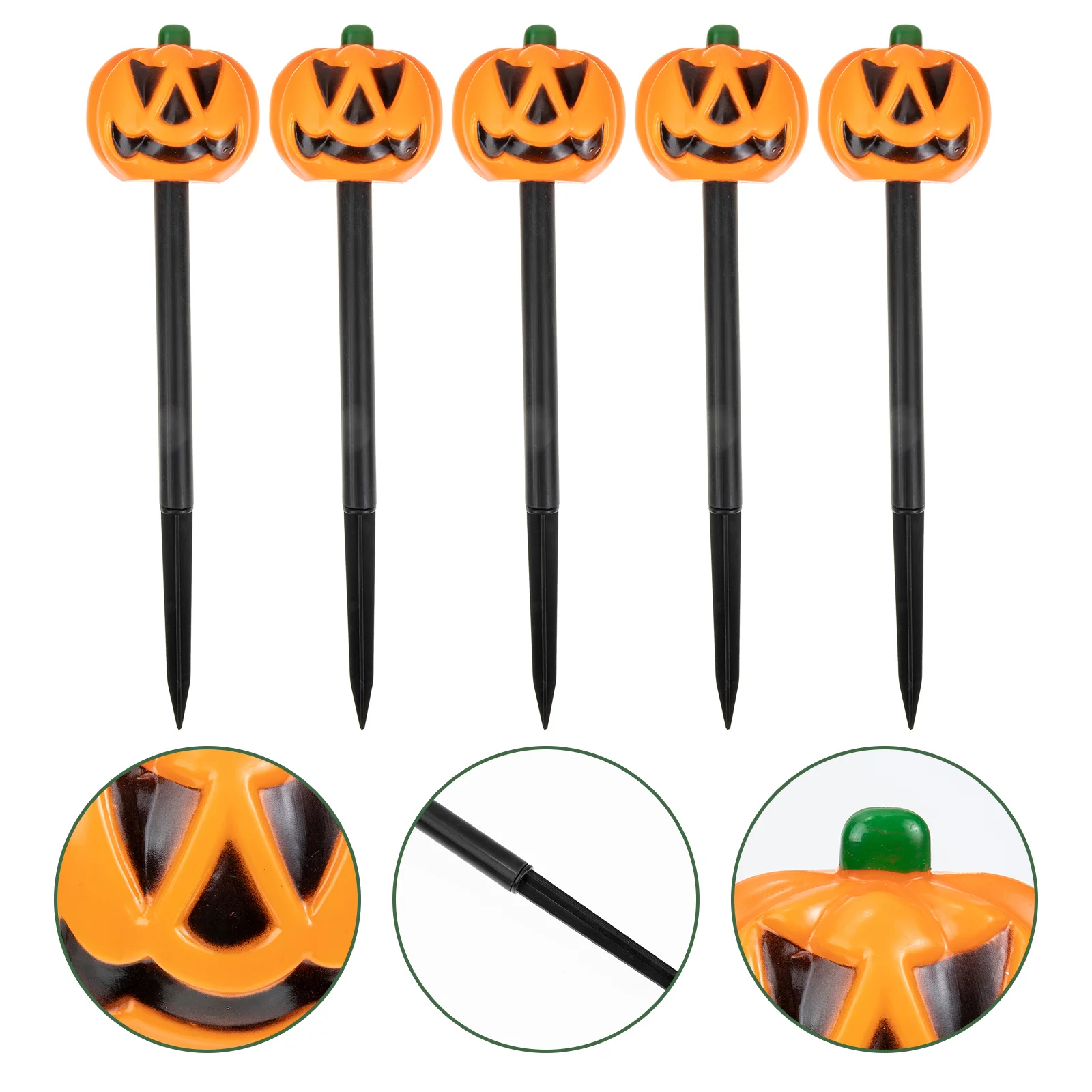 

5 Pcs Ground Plug Outdoor Halloween Decorations Supplies Yard Stakes Garden Light Lawn Props Abs Delicate Accessory Decors