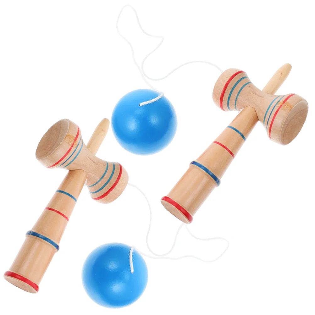 

2 Pcs Kendall Educational Kendama Toy Hand Skill Coordination Exercise Wooden Toys Children Supply Outdoor Kids