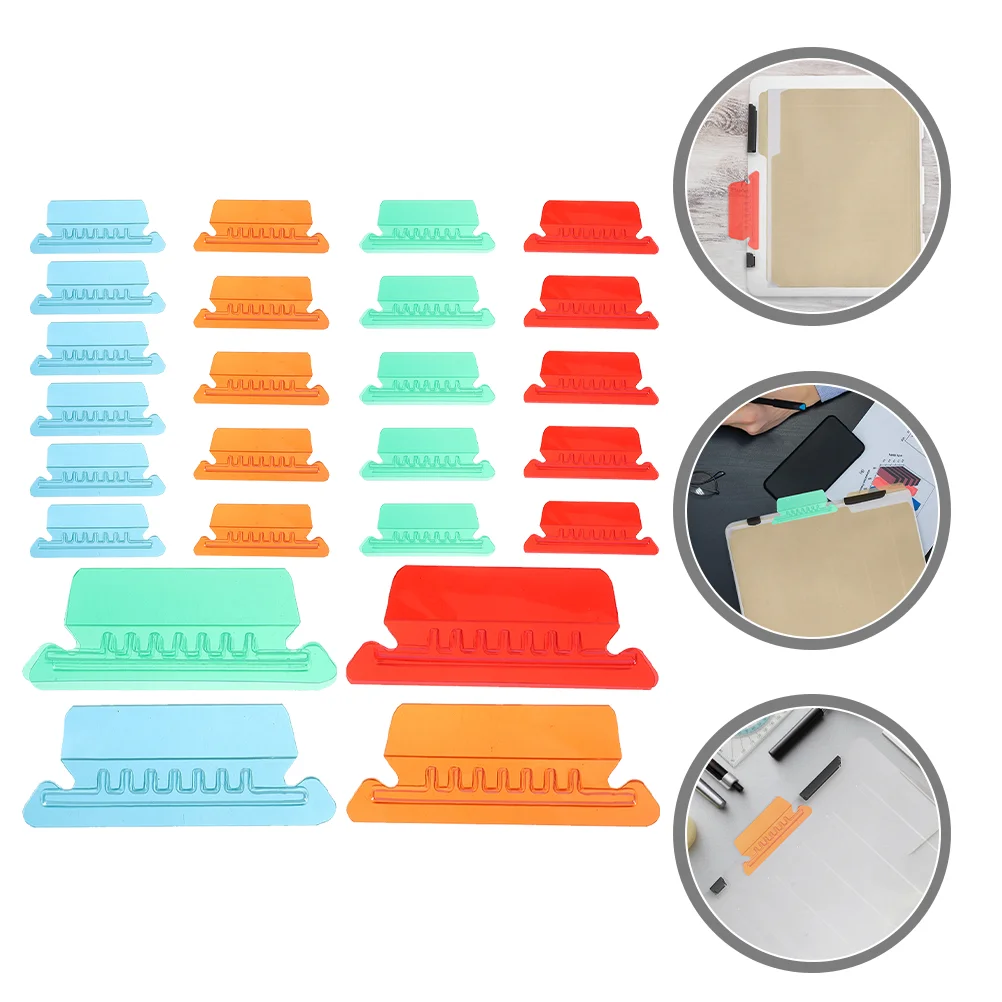 

40Pcs Index File Folder Tabs File Filing Tabs Hanging File Labels Portable Document Folder Tabs