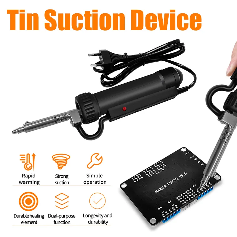 

BBT-680 Electric Vacuum Solder Sucker Portable Soldering Desoldering Suction Pump Iron Gun Electric Tin Soldering Repair Tool