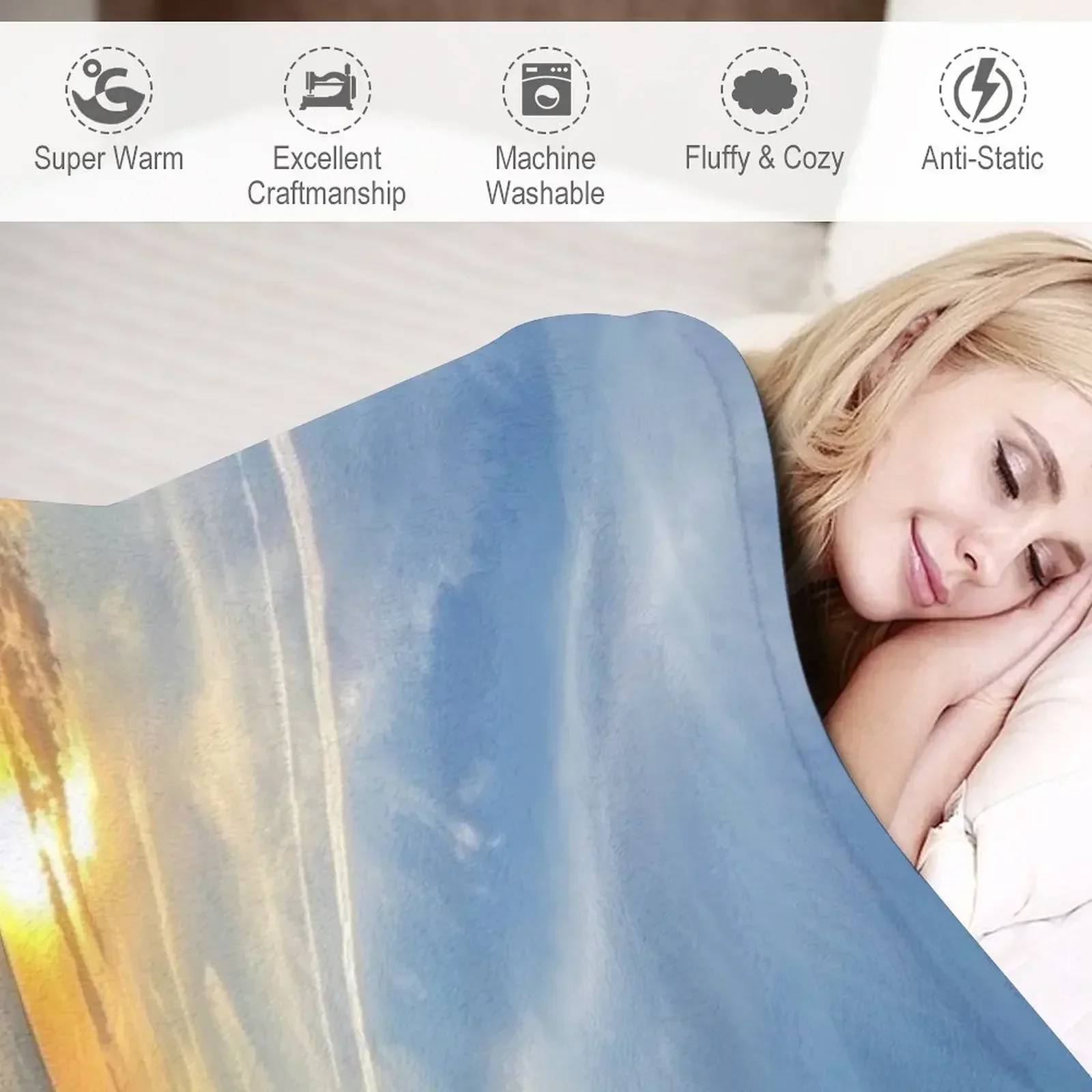 Потрясающий закат на Хэллоуин Коста Стэйт Парк Одеяло Зимние кровати среда