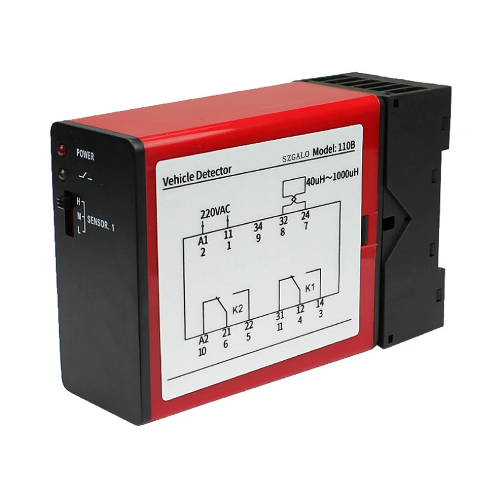 

220 В Φ Одноканальный детектор петли автомобиля для поддержки линии катушки доступа к автомобилю