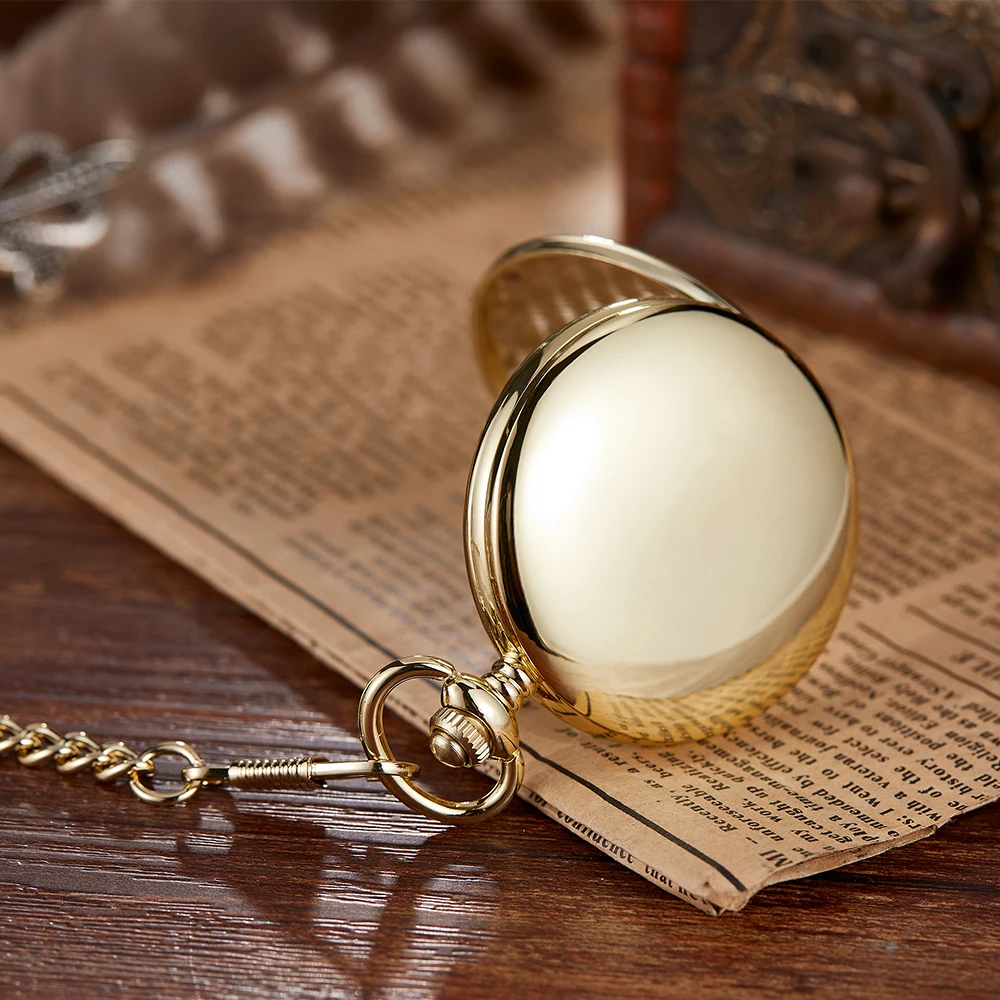 OPEN CASE Mechanical Men's Watch Vintage Roman Dial Clock Hand Wind Pocket Watch With FOB Chain Gift Retro Steampunk Pendant