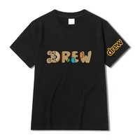 drew oversized t shirt mens womens couple letter logo fashion casual round neck t shirt love spray paint printing t shirt