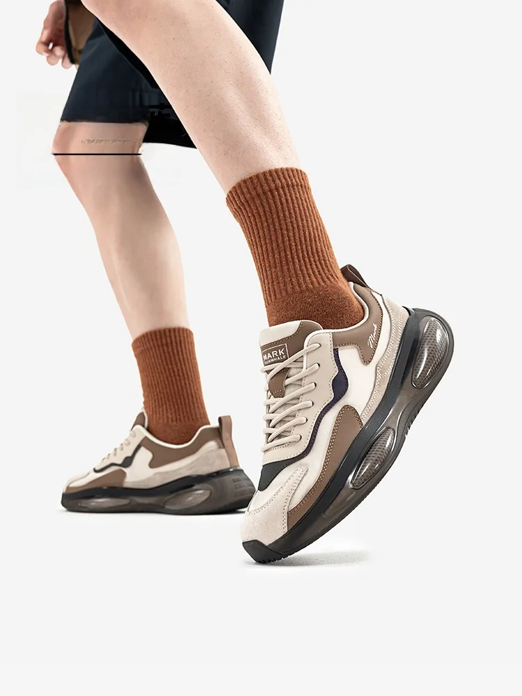 Mark Huafei Men's Sneaker Shoes 2024 New Autumn Thin Casual Height Increasing Breathable Dad
