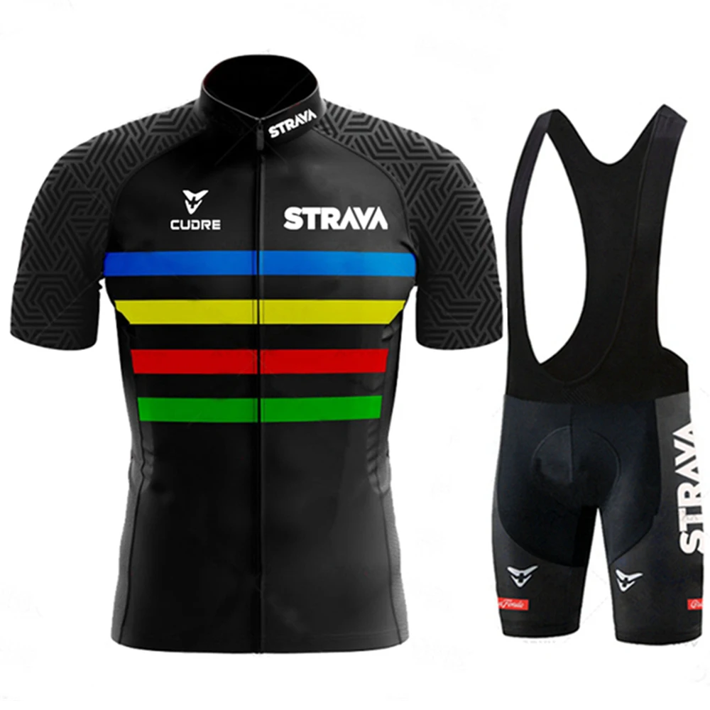 

Комплект одежды Strava мужской с коротким рукавом, веломайка, шорты и униформа, уличный Топ для езды на велосипеде, рубашка, 2022