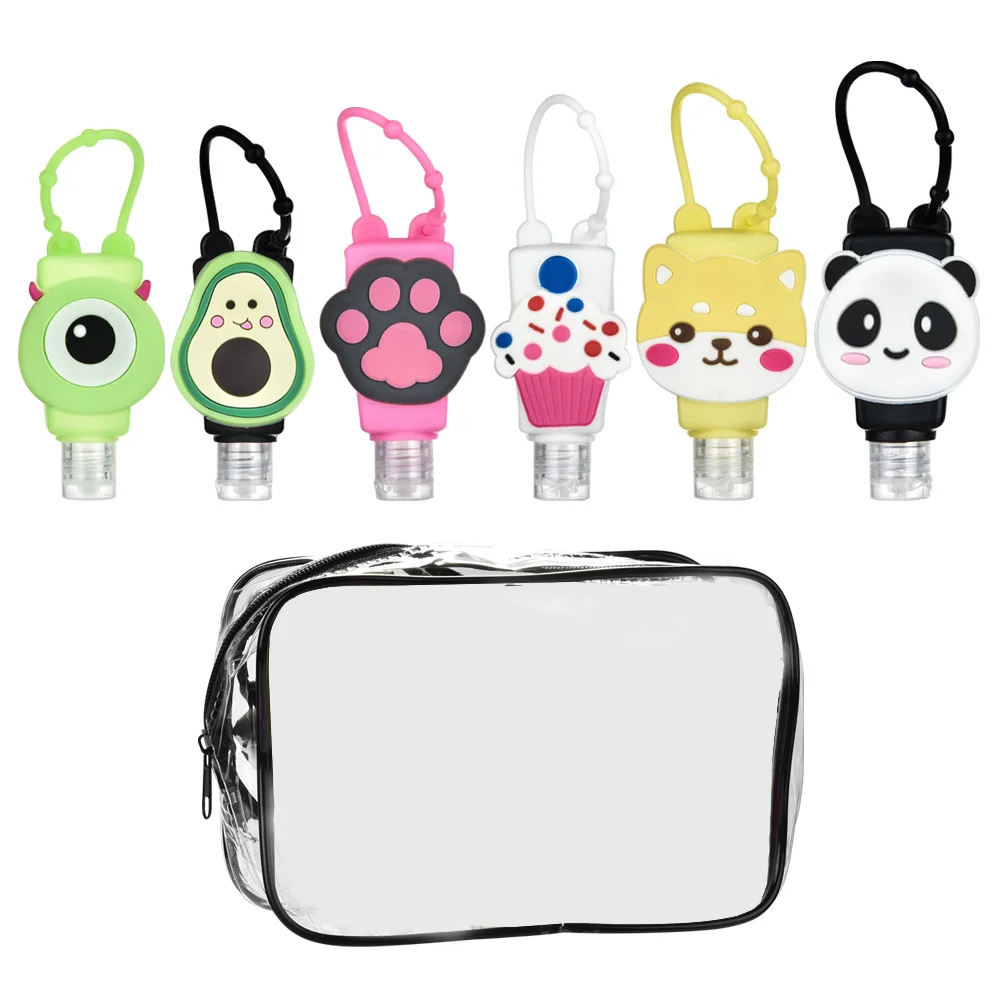 

Bottle Travel Bottles Keychain Holder Sleeve Clear Silicone Empty Lotion Soap Hand Wash Plasticrefillable