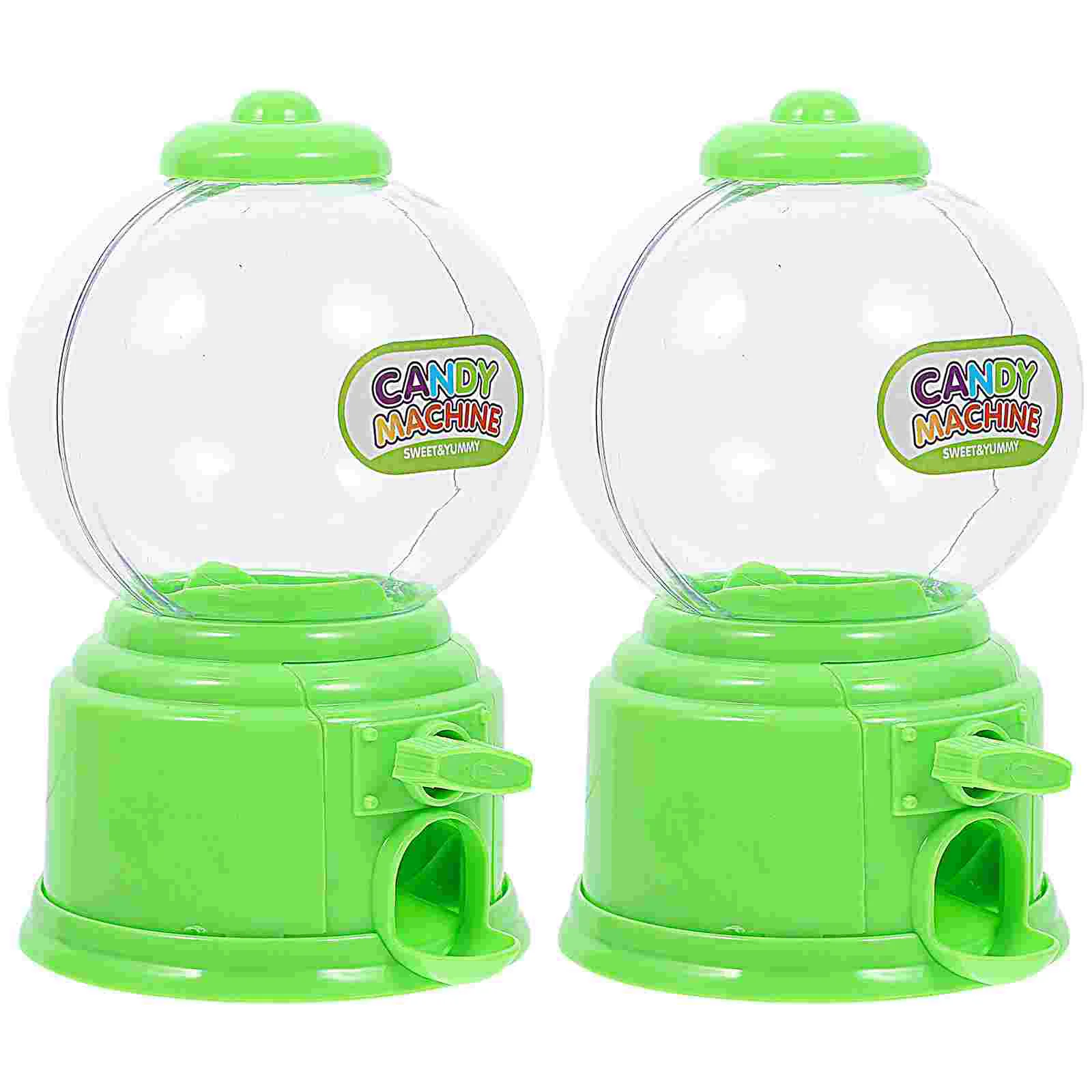 

2 Pcs Gift Vending Machine Gumball Machines Toys Kidcraft Playset Candy Dispenser Bubblegum Grab