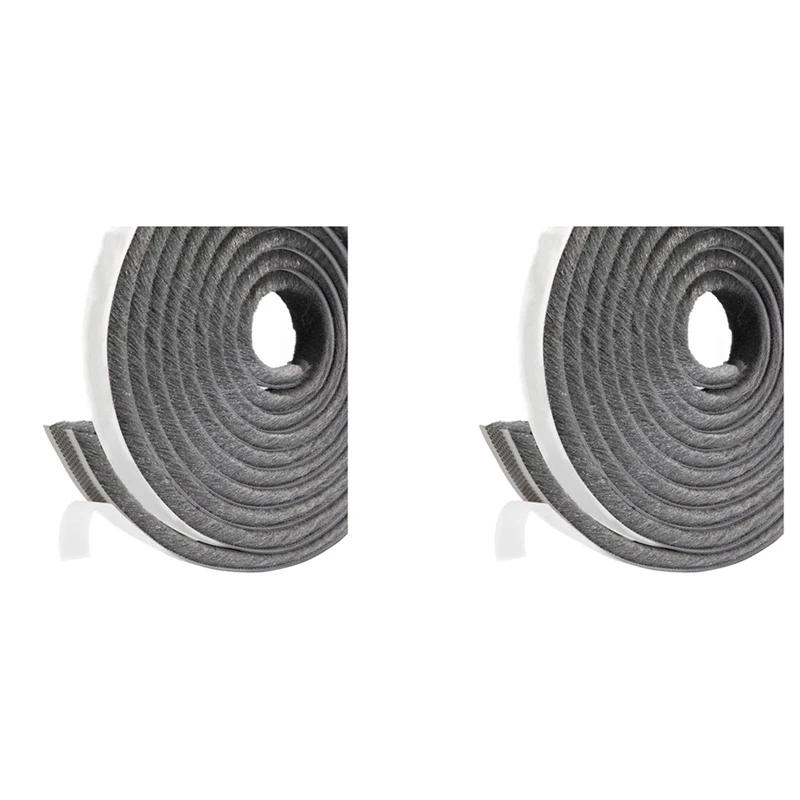 

2Pcs 33Ft/10M Self Adhesive Seal Strip Weatherstrip For Windows Doors Soundproofing,Windproof,0.35 Inchx0.6 Inch