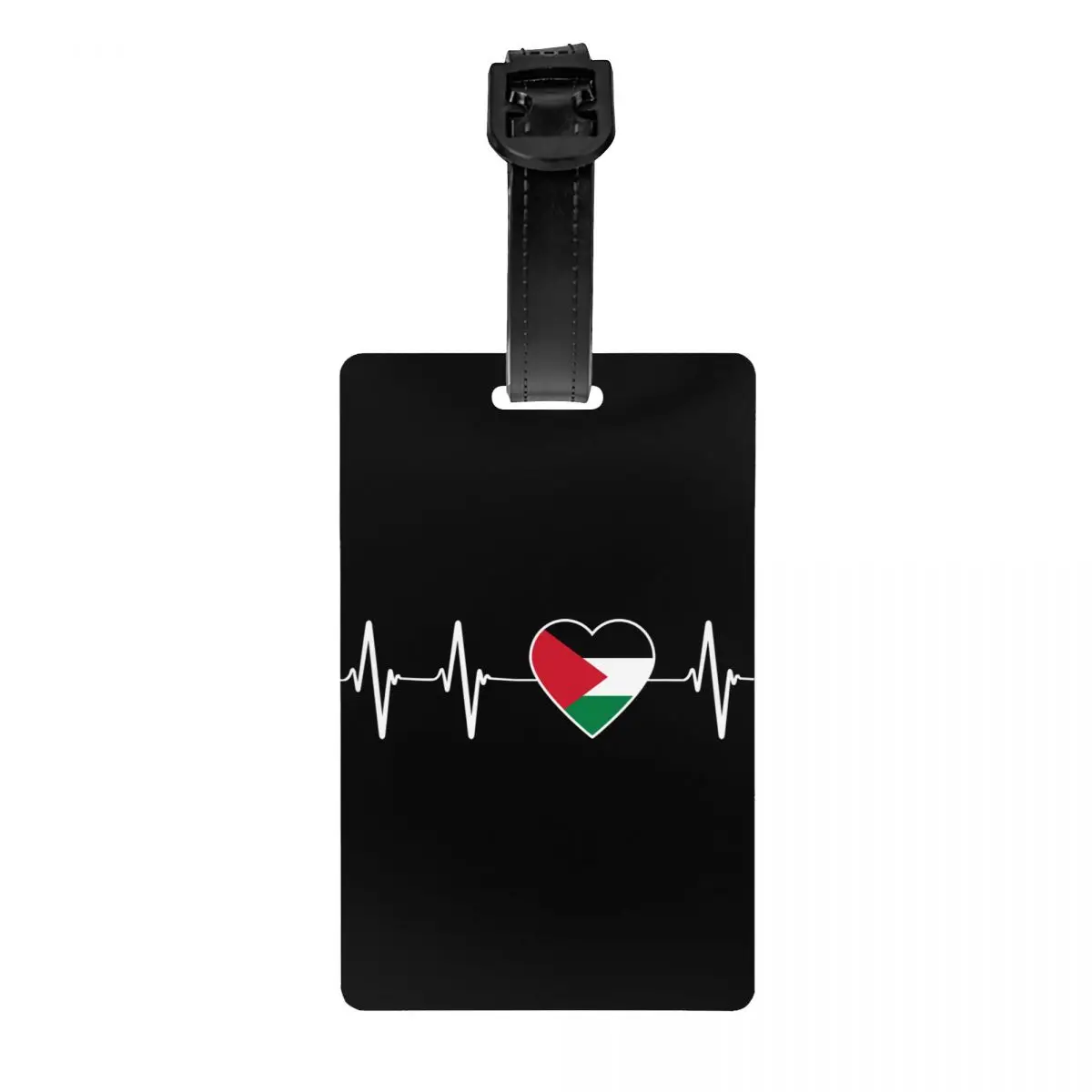 

Custom Palestinian Heartbeat Palestine Flag Luggage Tag Privacy Protection Patriotic Baggage Tags Travel Bag Labels Suitcase