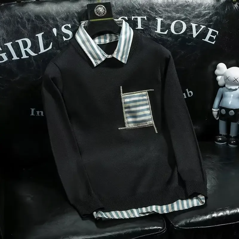 Модный комплект из двух предметов модный вязаный топ свитер пуловер