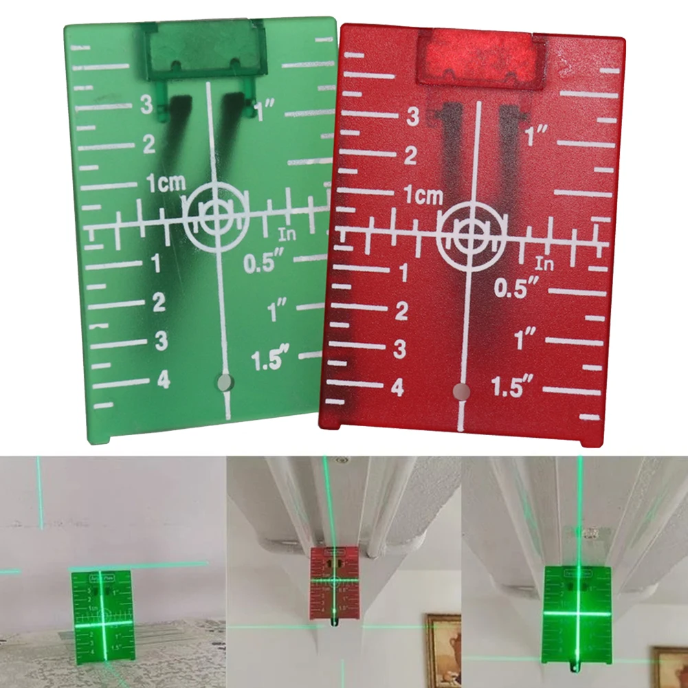 

2pcs 115*74mm Plastic Lase Target Plate L Bracket Reflective Magnetic Plate Measuring Tools For Aligning Leveling Rotating