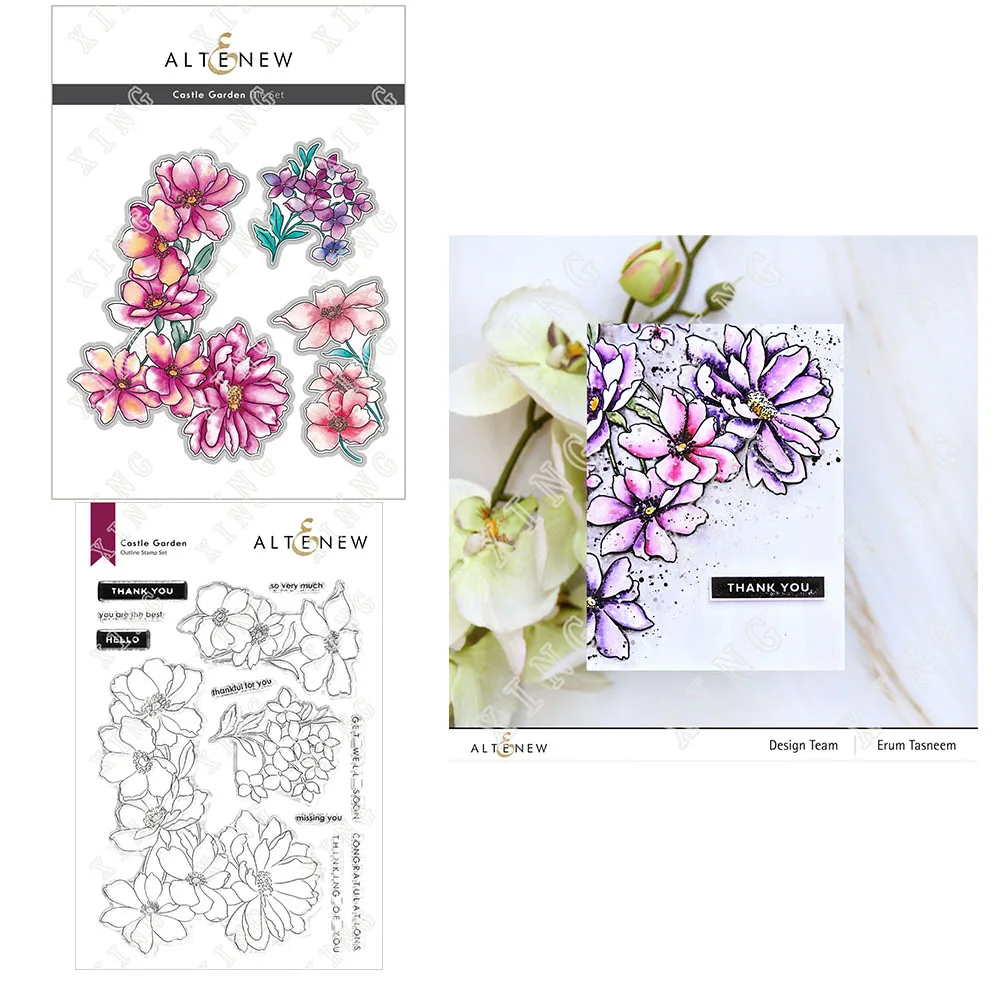 

Castle Garden Stamps and Dies New Arrival 2022 Scrapbook Diary Decoration Stencil Embossing Template Diy Greeting Card Handmade