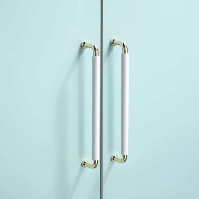 Nordic Light Роскошные золотисто-белые/золотисто-коричневые ручки для шкафов и ящиков