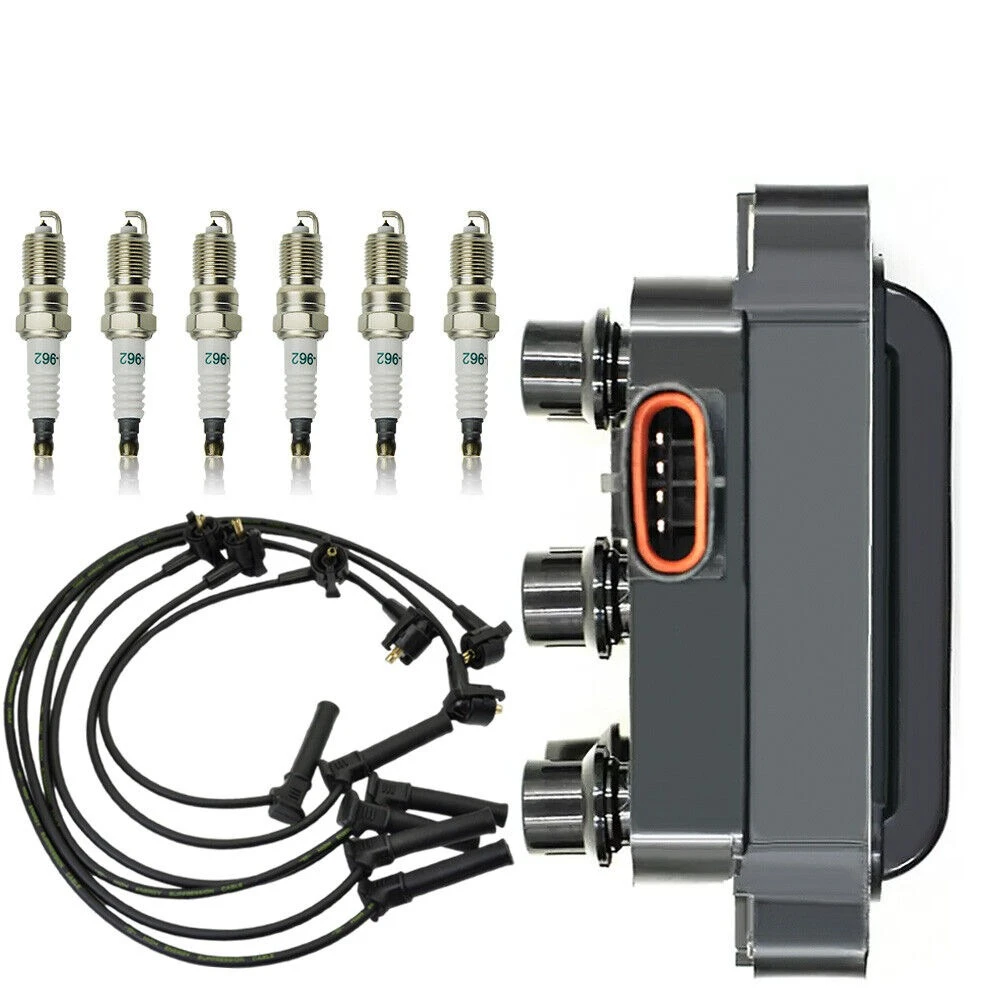 

Катушка зажигания, 6 свечей зажигания, 6 проводов для Ford Explorer Sport Trac V6 4.0l FD480 41-962