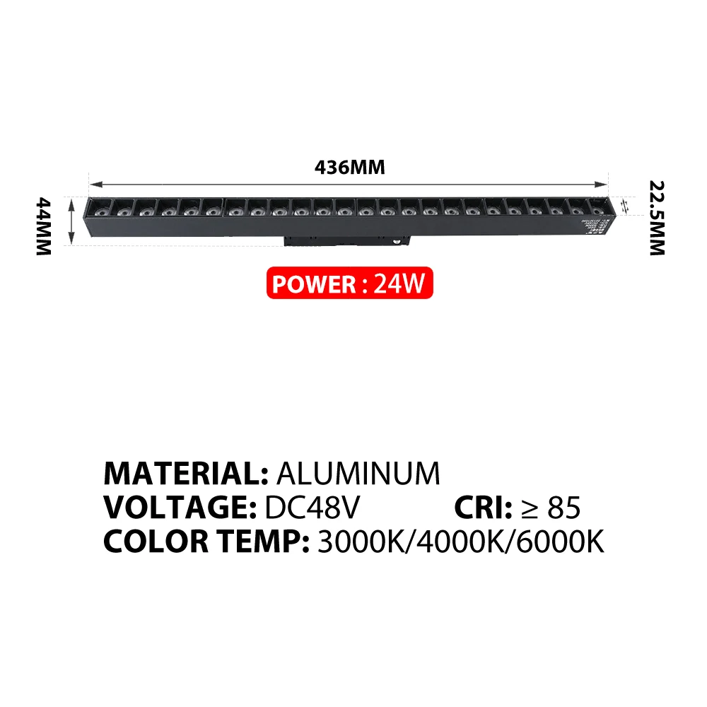 

Магнитный трековый светильник COB для гостиной 6Вт/12Вт/18Вт/24Вт