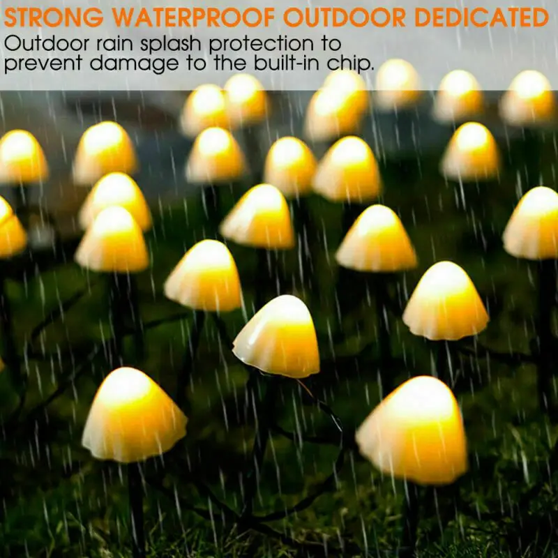 

Outdoor Lights String Lights Garden Mushroom Lights Ornament Yard Decor Fashion