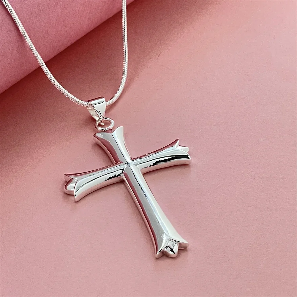 Ожерелье из серебра 925 пробы в виде сетки подходит для повседневной носки мужчин