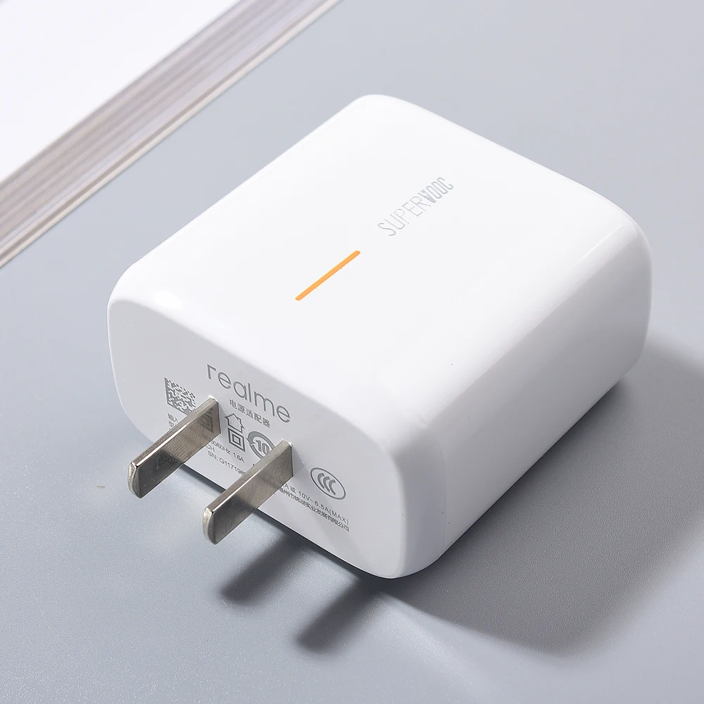 Устройство для быстрой зарядки Realme Supervooc, 65 Вт, стандарта США, адаптер 2,0, 100 см, кабель Type-C для Realme 8, 7, X50, X7, X9, Q2, GT2 Pro, GT, Neo2, Neo2T