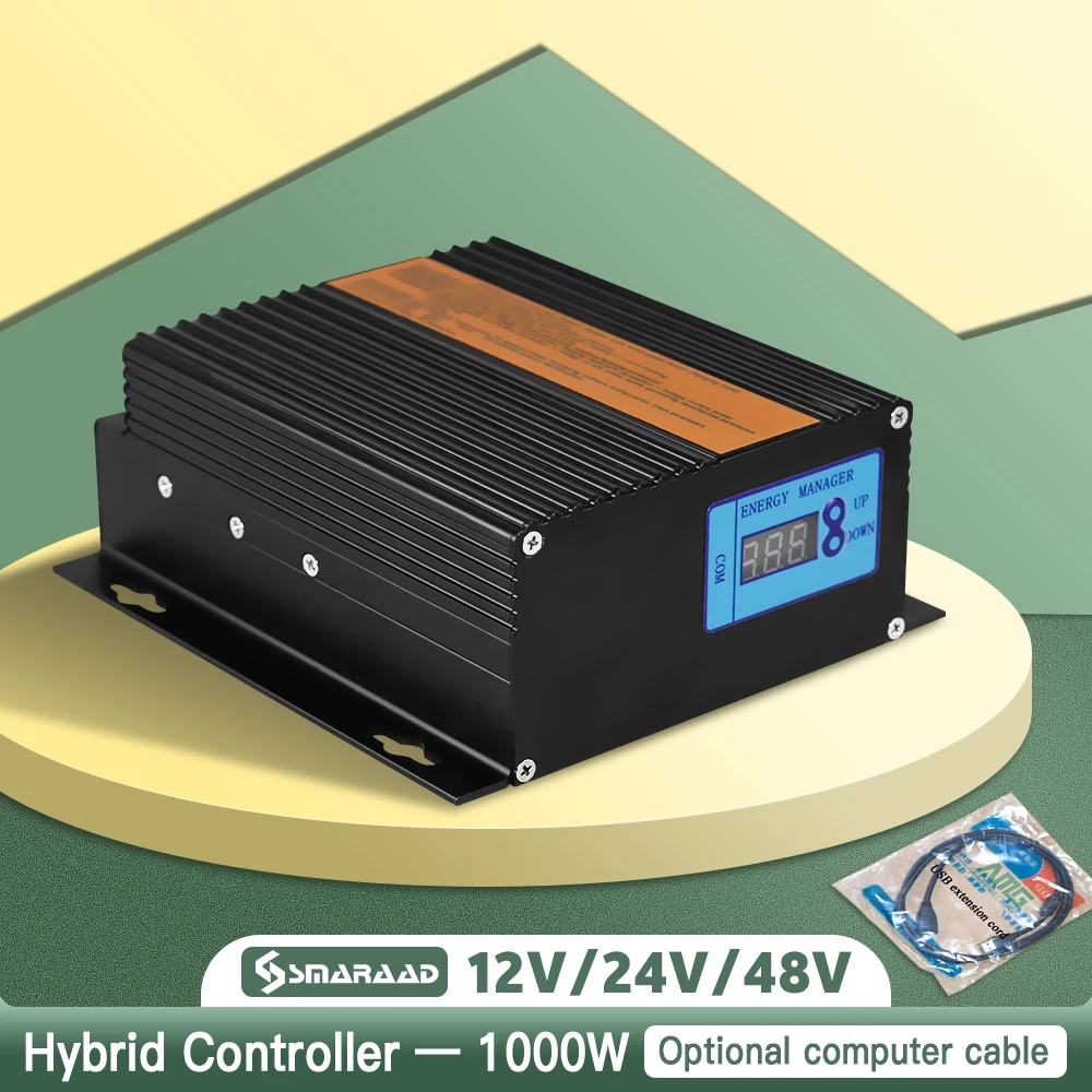 

12V 24V Auto 48V Regulator Wind Generator Mppt 60A Solar &Wind Hybrid System MPPT Charge Controller With USB Cable RS232