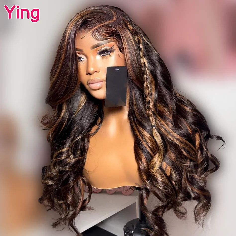 

Ying Body P4/27 Honey Blonde Highlight 13x6 Transparent Lace Wig PrePlucked With Baby Hair 13x4 Lace Front Wig Remy 5x5 Lace Wig