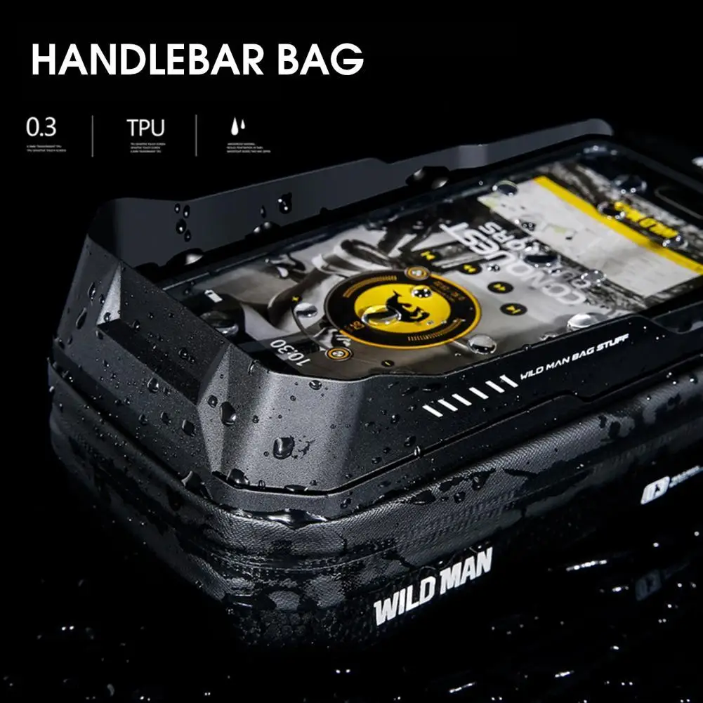 

Premium Handlebar Phone Pouch Sensitive Press Resistant Bike Handlebar Bag Bike Handlebar Bag With Mesh Bag