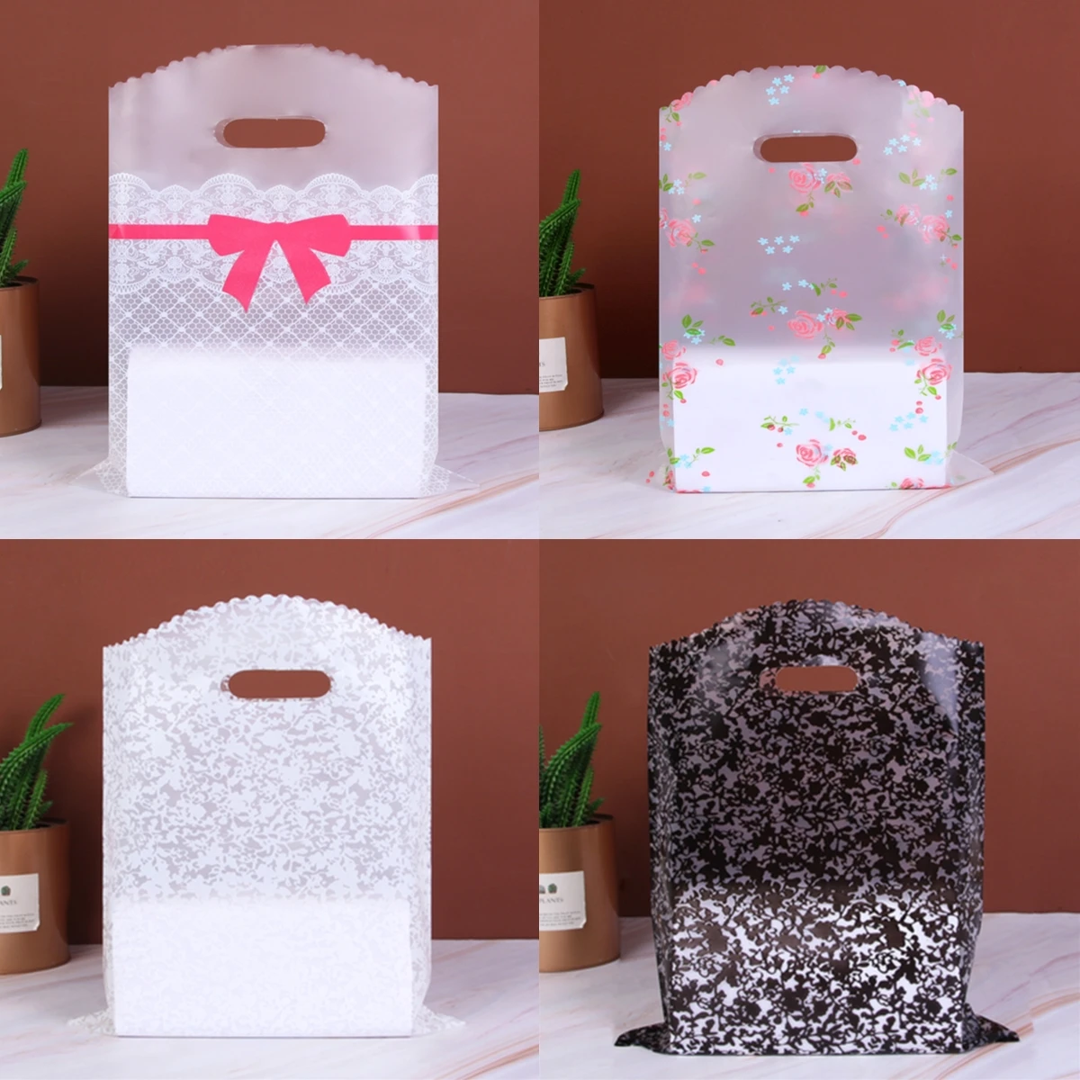 

20X27CM Plastic Bags For Business Shopping Gift Packaging Bag Poly Tote Bag Decoration Birthday Cake Candy Jewelry Gift Pouch