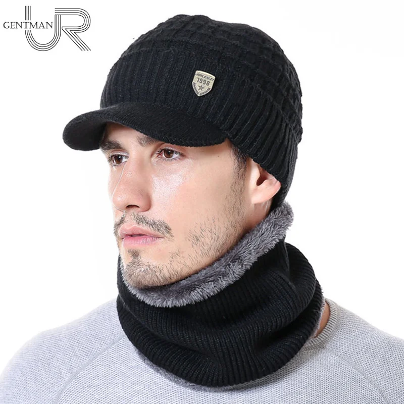 

New i Quality Men Winter at Wit Brim 1998 Label Winter Cap For Men Outdoor Wool Keep Warm Fasion Knitted at Dropsippin
