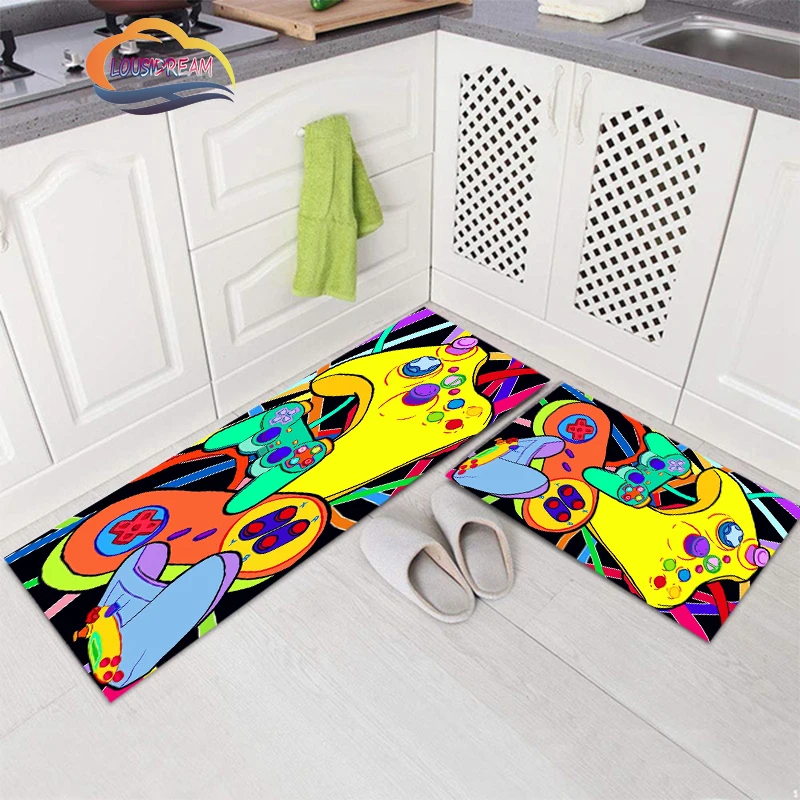 

Gamer series game handle carpet Game controls Fashion Simple Nordic Style Kitchen Mat Gaming Modern Home Decor