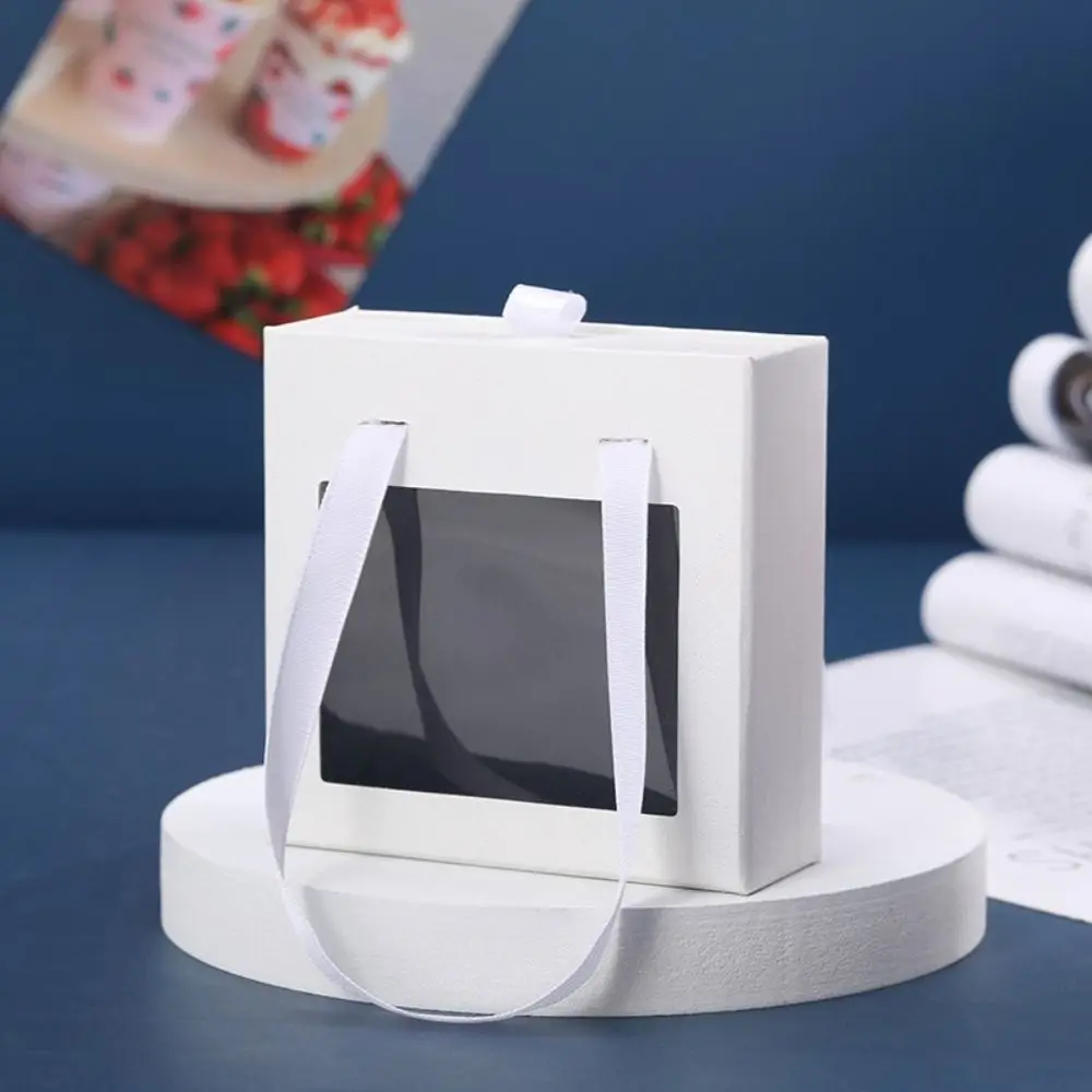 

Простая Компактная портативная упаковка для ювелирных изделий для девушек, выдвижная коробка с прозрачным окошком, свадебные аксессуары