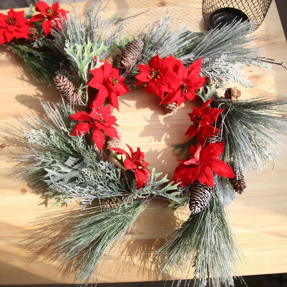 

Christmas wreath daily necessities simulation flowers Christmas tree snow decoration fake flowers DY1-1105