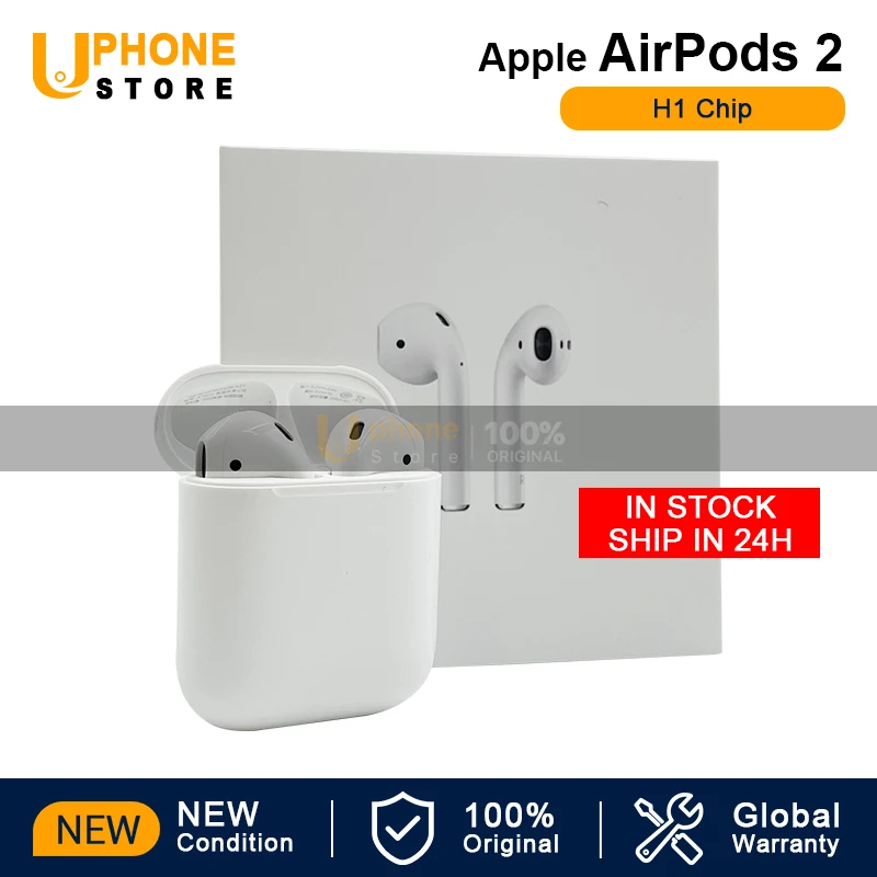 

Новые наушники Apple AirPods 2 с зарядным чехлом, наушники Apple для iPhone