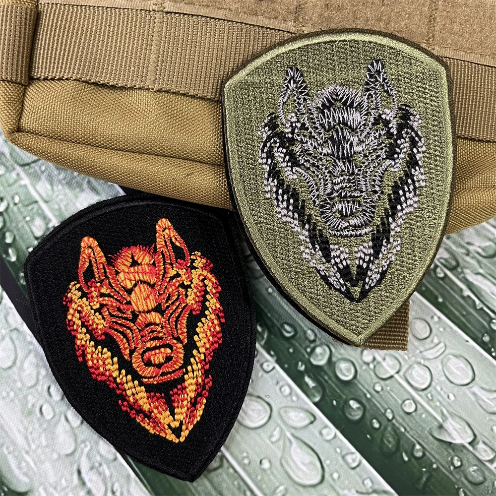 Вышитые нашивки с шевроном и волком тактический значок для морального духа