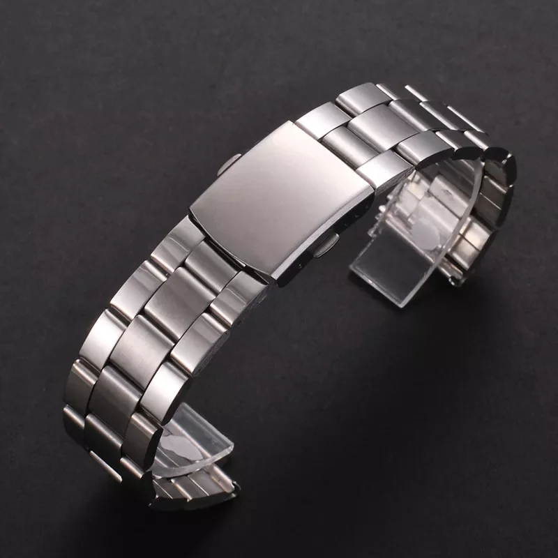 

Steel Links Watch Bands Strap 12mm 14mm 16mm 18mm 20mm 22mm Wristwatch Clasp Bracelet Replacement Light Weight Band