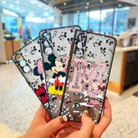 cute minnie mickey for samsung galaxy s22 s21 s20 fe ultra s10 s9 plus 5g frosted translucent soft phone case funda capa
